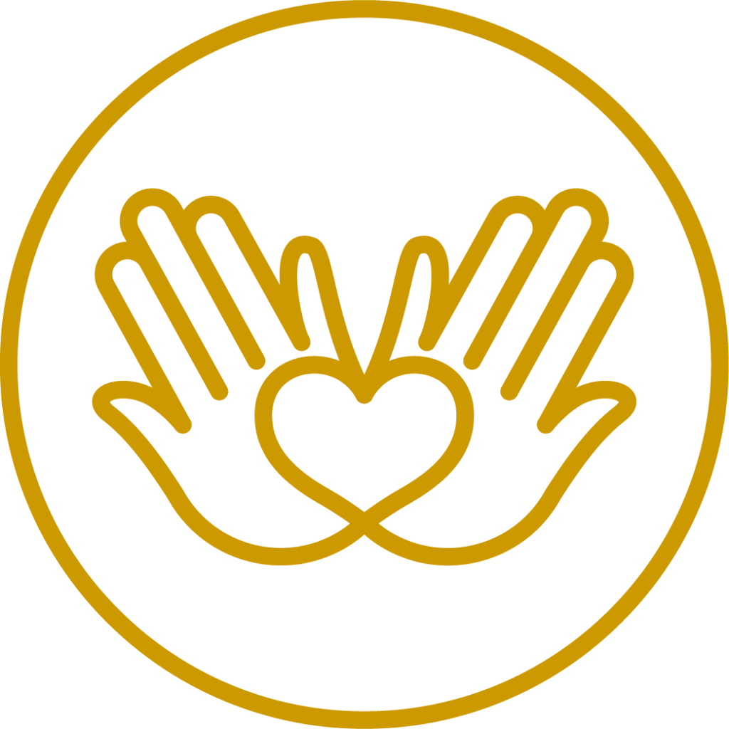 Yoga Symbol Herz & Hände